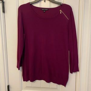 Cable and Guage Zipper Sweater